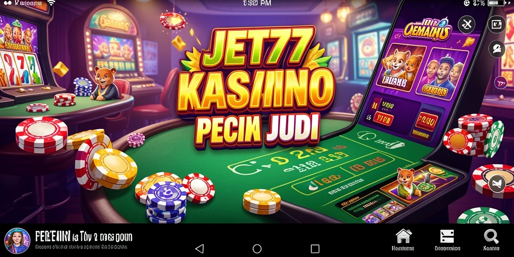 Tampilan grafis menawan dari gameplay Kasino JET77.