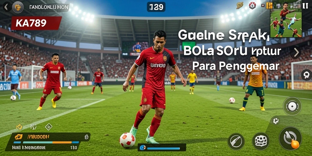 Screenshot gameplay KA789 menampilkan aksi seru dalam pertandingan sepak bola.