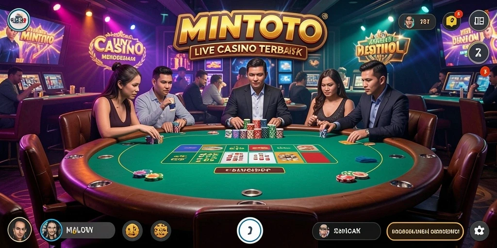 Tampilan gameplay Live Casino MINTOTO yang mendebarkan dan interaktif.