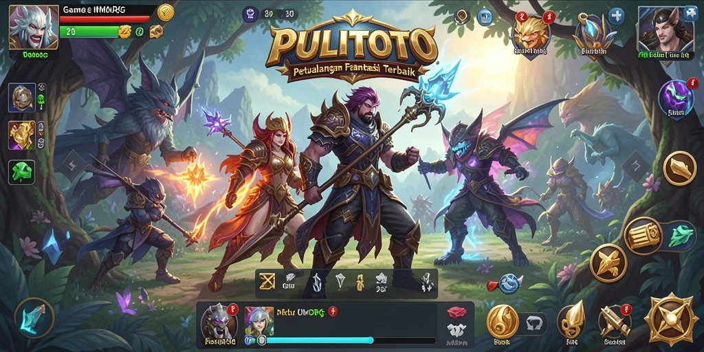 Tangkapan layar PULITOTO menampilkan aksi seru dalam gameplay MMORPG.