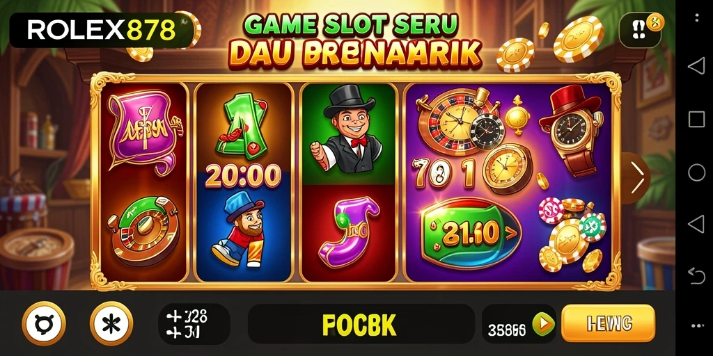 Screenshot gameplay <strong>ROLEX878</strong> menunjukkan pengalaman slot yang mendebarkan.