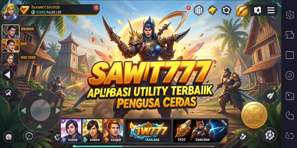Tampilan utama SAWIT777 dengan fitur-fitur Utility yang memudahkan pengguna.
