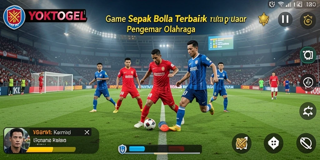 Screenshot YOKTOGEL menampilkan suasana pertandingan sepak bola yang mendebarkan.